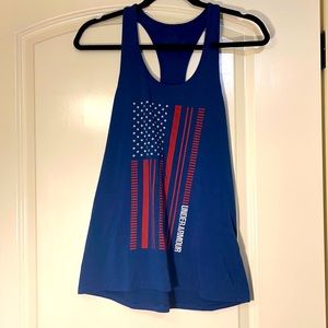 Size large under armour American flag tank top